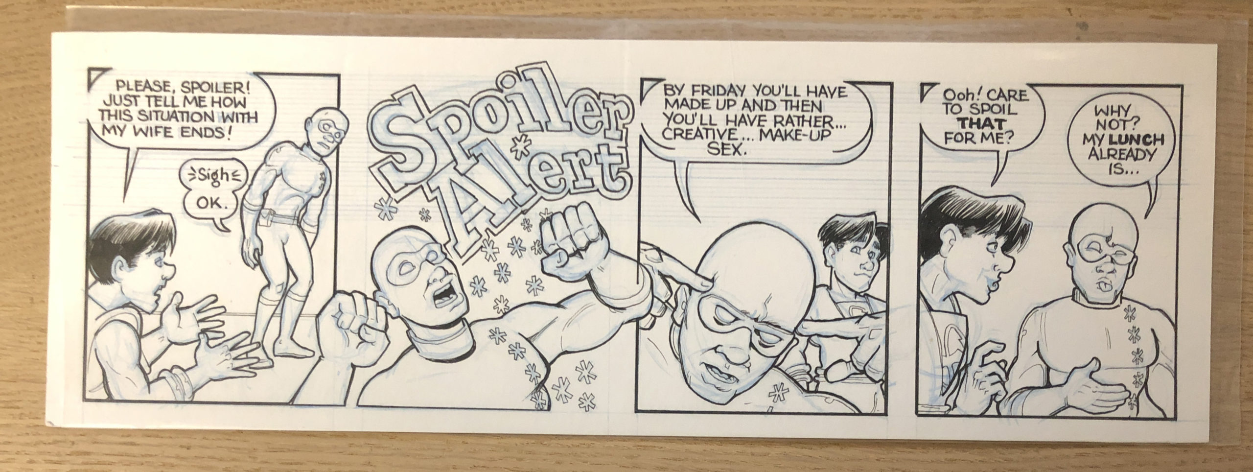 Adding lettering to improve original art sales