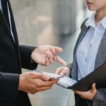 man and woman negotiating